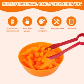 56 Pcs Counting Animal Dinosaurs Toys,PIOGHAX Rainbow Counting Dinosaurs Matching Game with Sorting Cups and Tweezers for Toddlers and Kids Girls Boys