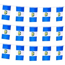 ZXvZYT Guatemala Guatemalan Flag Banner String,Small Mini Guatemala Pennant flags,For Grand Opening,National Sports Events,Party Festival Decorations(50 Feet 38 Flags)