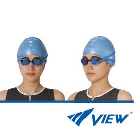 VIEW Swimming Gear V-61A Silicone Swim Cap, Dark Blue