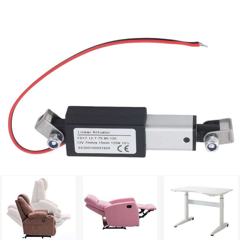 12V Electric Linear Actuator 15mm Stroke 120N Heavy Duty Mini
