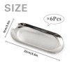 6 PCS Tip Trays Metal Restaurant Service Plate Oval Organizer