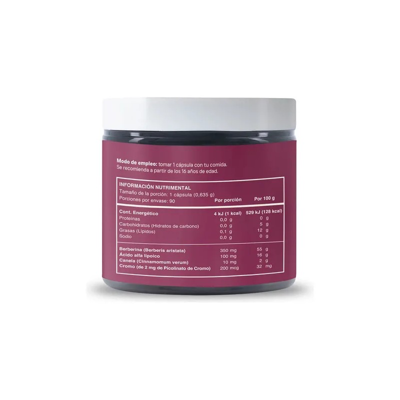 Reset Suplemento Berberina + Ácido Alfa Lipoico Cromo Canela 90