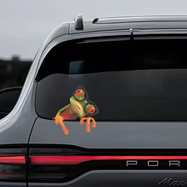 Calcomanías 3D para ventana de coche, calcomanía impermeable, juego de 2 piezas