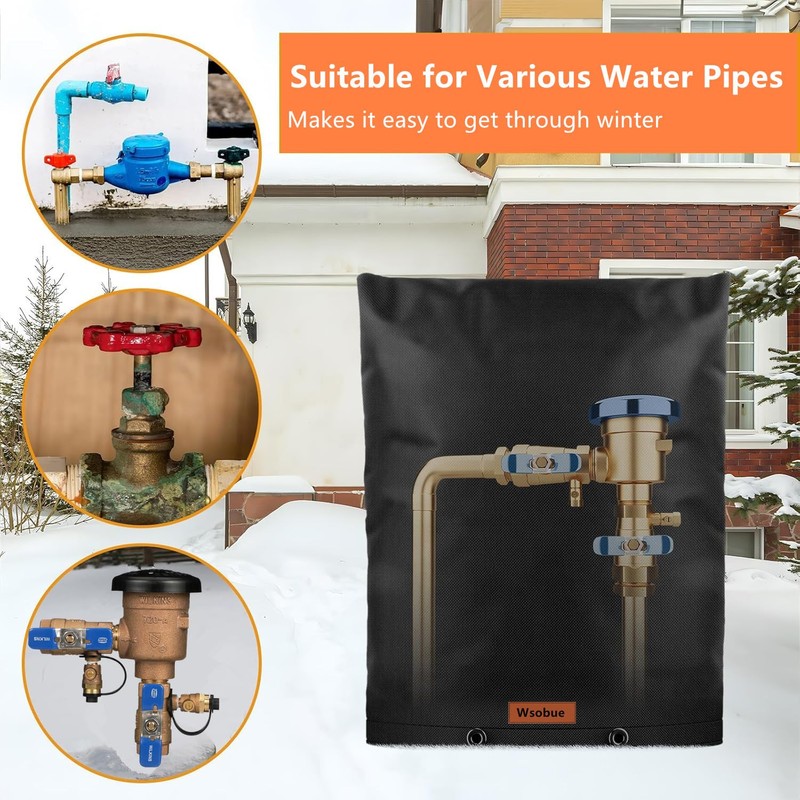 Wsobue Insulated Pouch - Outdoor Pipe Insulation, Winter Well Head