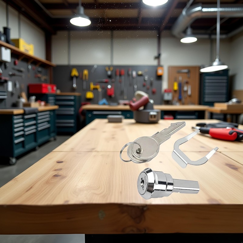 Silver Universal Toolbox Lock, Toolbox Iron Cabinet Insert Linkage Drawer