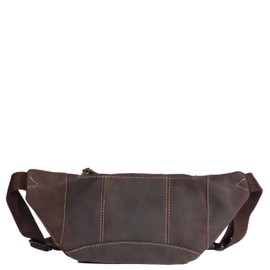 Waist Bum Bag Compact Organiser Real Leather Travel Money Pouch Fanny Pack HipKit (Oily Brown)