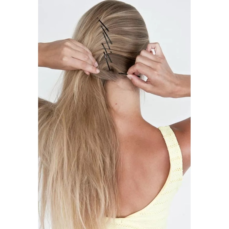 Jaloma Pasadores Negro Para Cabello 50 Pzs Goma En Puntas