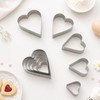 10-Piece Stainless Steel Heart Cookie Cutter Set for Baking, Holiday