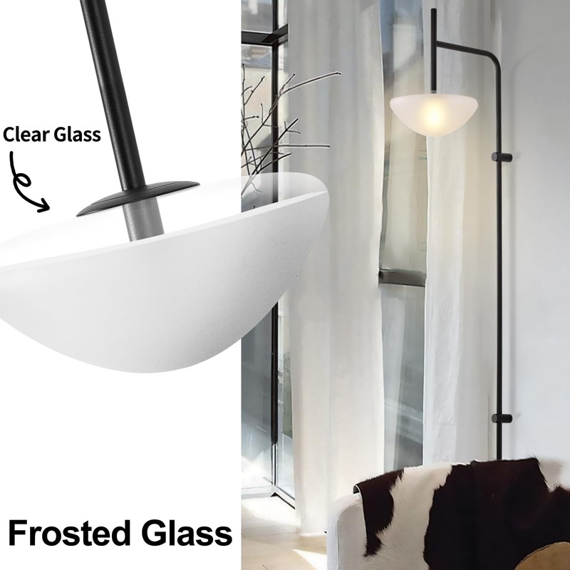 HOMLUCE Modern Plug in Wall Sconce, LED Wall Light with