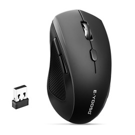 TERPORT F10 Pro Mouse Inalámbrico Bluetooth/2.4G USB, Ratón Oficina Con 6 Botones, 4000 DPI Con 5 Niveles, Portátil Mouse Ergonómico, Diseño Últraligero de 65g, Manos Pequeñas, Compatible con Win/Mac