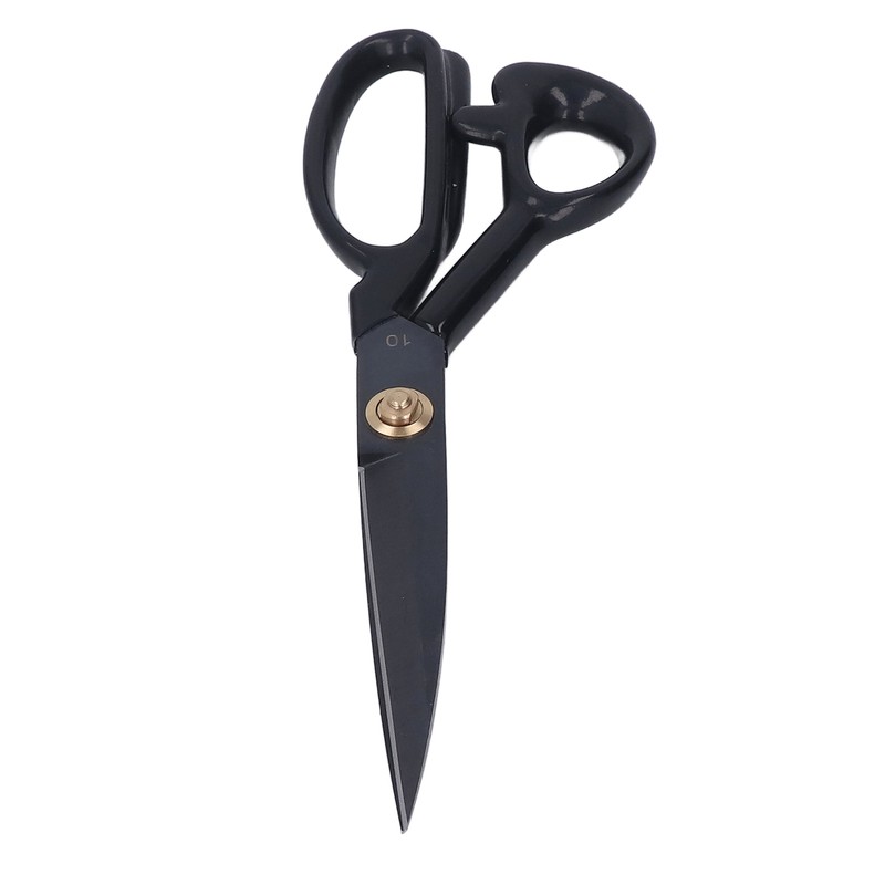 Sewing Scissors 10in Black High Manganese Steel Iron Ergonomic Curved
