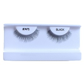 10 Pairs 100% Human Hair False Eyelashes Natural Black #747S