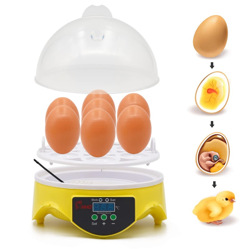 Yuecheng BREUAILY Mini 7 Egg Incubator Poultry Incubator,Fully Automatic chick