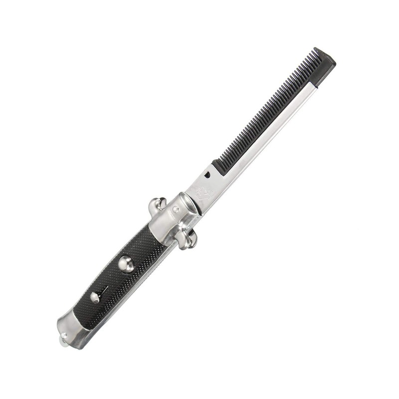 Rhode Island Novelty 9" Stainless Steel Switch-Blade Folding Pocket Comb