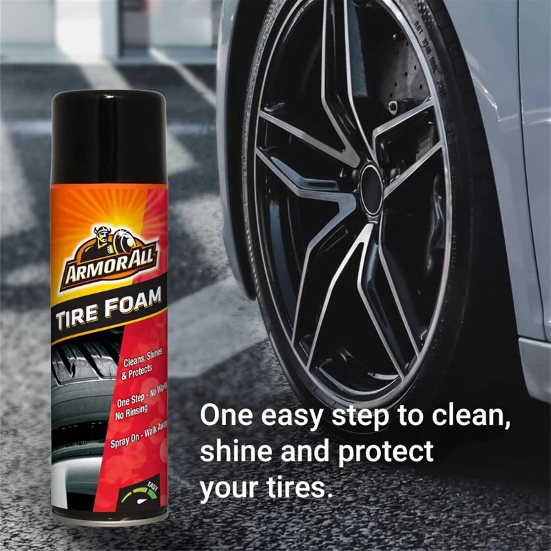 Armor All Tire Foam, Tire Cleaner Spray for Cars, Trucks,