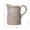 28 oz. Stoneware Pitcher, Reactive Glaze, White (Each One Will