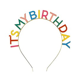 It's My Birthday Tiara,Rainbow Happy Birthday Crown Boy and Girl Birthday Headband Birthday Hairband for Girls Kids Adults Party Supplies