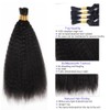Kinky Straight Human Braiding Hair No Weft 100g (1Pack-4PCS) Yaki
