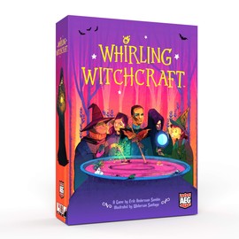 AEG Whirling Witchcraft | Use Recipes, Generate Magical Ingredients & Overflow Opponent's Cauldron | Halloween Board Game | 2-5 Players | Ages 10+