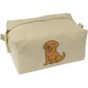 'Golden Retriever' Canvas Wash Bag/Makeup Case (CS00044881)
