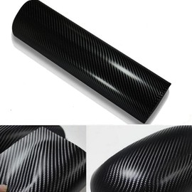 DIYAH DIYAH 4D Black Carbon Fiber Vinyl Wrap Sticker with Air Release Bubble Free Anti-Wrinkle (12" x 60" / 1FT x 5FT)