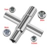 SKIPTHYBER Square Key, Wrench, Multifunctional Cross Key, 4-Way Inner Dimensions