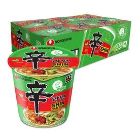 Nongshim Shin Ramyun vegano, 2.64 onzas, paquete de 6
