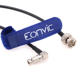 Eonvic 6G SDI 4K Coaxial Cable Right Angle High Density Micro BNC Male to BNC Male for Blackmagic Video Assist 5" 3G and 12G Monitor