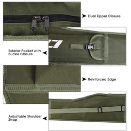 Lixada 1.2M Fishing Bag Folding Fishing Rod Reel Bag Fishing Pole Tackle Case Storage Bag Travel Shoulder Bag