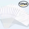 Anley White Mini Flag 12 Pack Hand Held Solid White