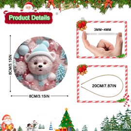 Adorable Polar Bear Christmas Ornament, Fun Decor for Kids Rooms, Acrylic Christmas Tree Ornaments, Home Decorates Christmas, Xmas Ornaments, Trending 2024, Idea