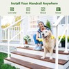 MDpygsfj Hand Rails for Outdoor Steps, 4 Step Handrail Stair