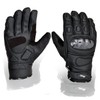 NORMAN New Black Short Leather Knuckle Protection Motorbike Motorcycle Gloves