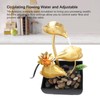 Tabletop Waterfall Fountain 3 Tier Lotus Leaf LED Light Circulating