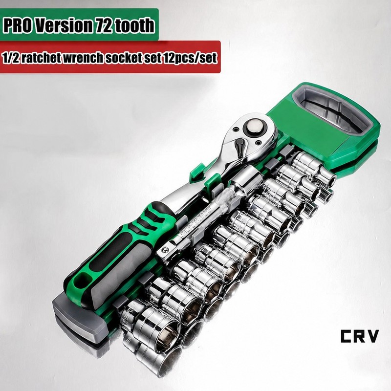 72-Tooth Ratchet Socket Set for Auto & Home Repair –