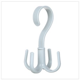 360° Rotating Plastic Bag Hanger, Save Space Multipurpose Closet Handbag Hook Organizer Holder with Wardrobe Scarf Belt Tie Scarf Hanging Rack for Bedroom Bathroom Corridor (Blue)