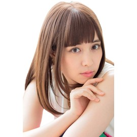 #05MRL Maroon Latte Wig, Custard Midi Made in Japan Fiber, Neat and Cute Sexy Semi-Modi, Heat Resistant, Natural Curl, Curled, Black Hair