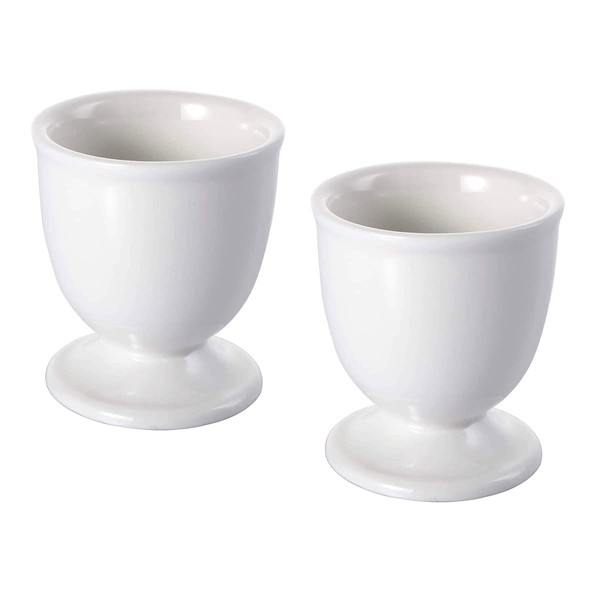 luzen 2Pcs Ceramic Egg Cups Porcelain Single Egg Stand Holders