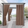 RYB HOME Outdoor Curtains for Porch - Blackout Exterior Shades for Front Gazebo Stain Proof Thermal Insulated Panel for Garden with Tab Top, Single Piece, Width 52 x Length 84 Inch, Mocha