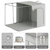 Pinkpum 3 Pack Clothes Storage Bins with Metal Frame, Closet