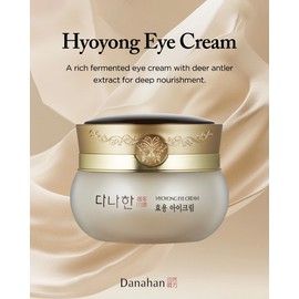 Danahan Hyoyong Korean Traditional Herbal Fermented Eye Cream Anti-Aging Treatment for Fine Lines Dark Circles with Lecithin, Botanical Extracts, Revitalizing for Sensitive Skin, 1.01 oz.