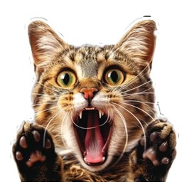 MAKTEM Funny Freaking Out 3D Dog Car Decal - Hilarious Dog and Cat Auto Decor - Realistic Dog Car Art for Window Bumper Side Mirror (Kitty CAT)