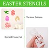 HICOHAND Easter Stencils Templates, 49pcs Easter Decorations Stencils Plastic Drawing