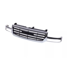 Perfit Liner Chrome Grille For 03 04 05 06 07 GMC Sierra 1500 2003 Sierra 1500 HD 19130791