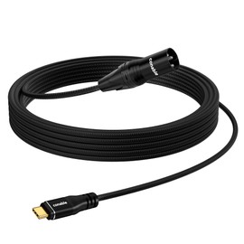 USB C to XLR Cable 4 FT, Unidirectional USB Type C to XLR Male Output Stereo Cable Nylon Braided Jacket, Smart Chip, for Amplifier, Speaker, Mixer Console