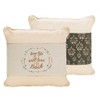 Love Life Gold and Black Damask Adjustable Reversible Throw Pillow