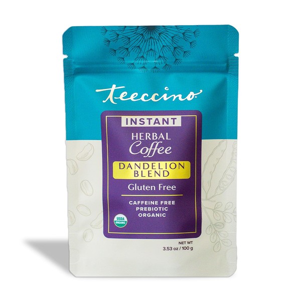 Teeccino Instant Organic Dandelion Blend – 33 servings – Gluten