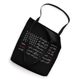 One Nation Pledge of Allegiance American Flag Tote Bag