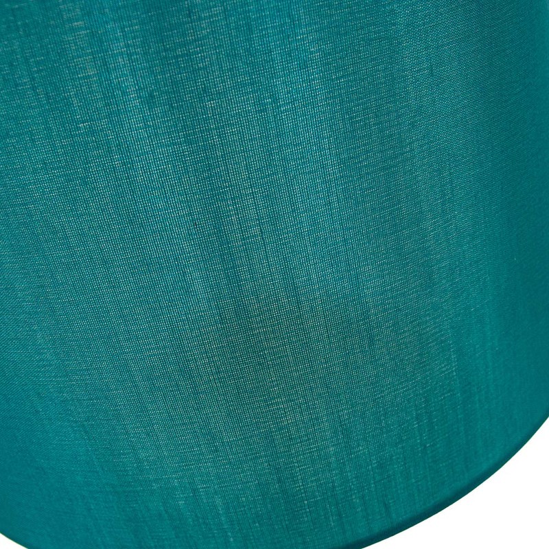 Traditionally Designed Medium 10" Lamp Shade in Teal Faux Silk