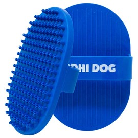 Bodhi Dog New Grooming Pet Shampoo Brush | Soothing Massage Rubber Bristles Curry Comb for Dogs & Cats Washing | Professional Quality